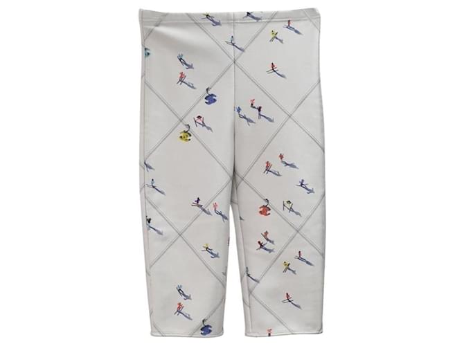 Pantaloni leggings stampati con graffiti da sci Chanel 19K CC Multicolore Poliestere  ref.1320173