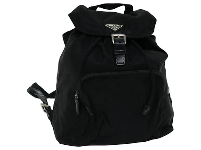 PRADA Backpack Nylon Black Auth bs13133  ref.1320196