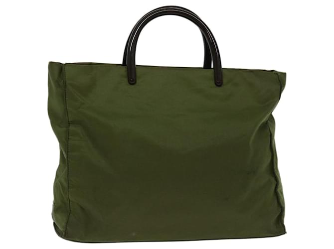 PRADA Hand Bag Nylon Khaki Auth 69659  ref.1320252