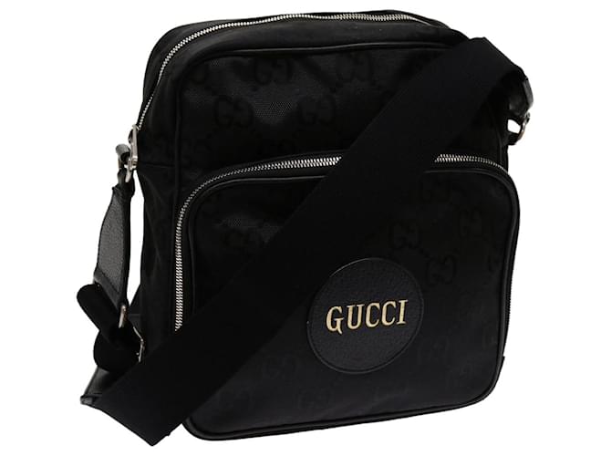 bolsa de ombro gucci GG lona preta 625858 Autenticação13139 Preto  ref.1320263