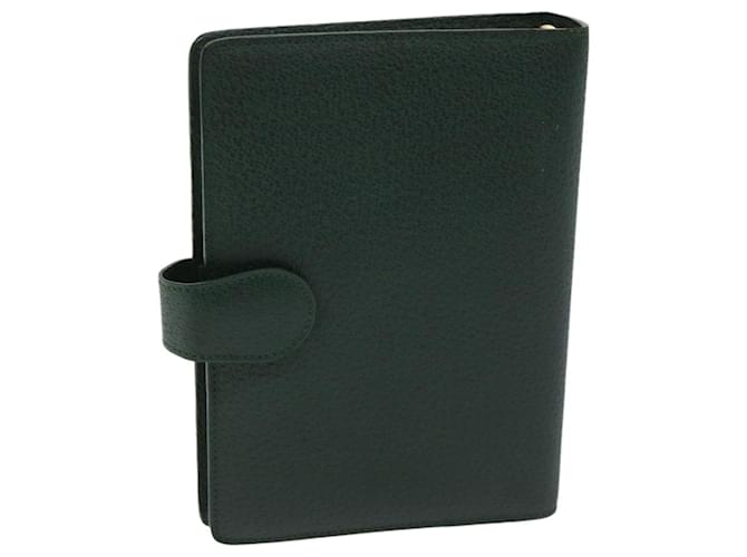 GUCCI Day Planner Cover Leather Green Auth fm3303  ref.1320265
