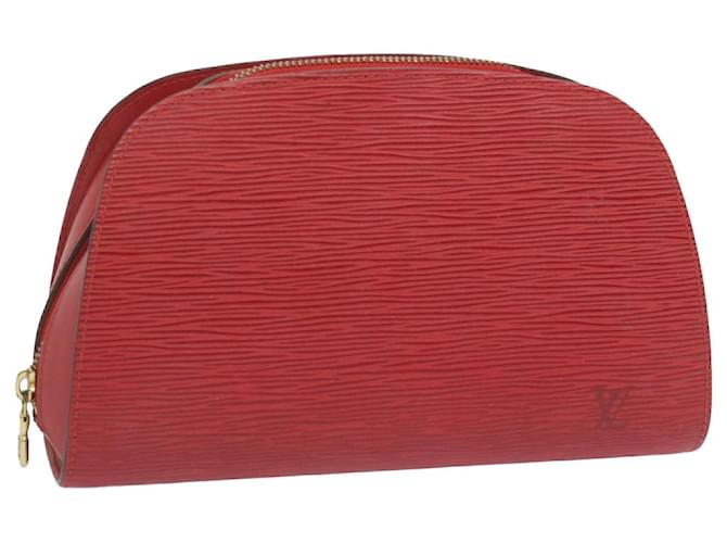 LOUIS VUITTON Epi Dauphine GM Pouch Red M48457 LV Auth 69254 Leather  ref.1320277