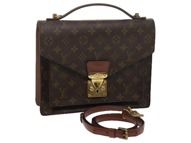 Louis Vuitton Monogram Monceau 28 Hand Bag 2way M51185 LV Auth 62021 Cloth  ref.1320284