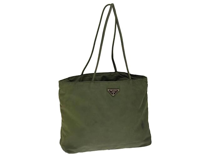 PRADA Shoulder Bag Nylon Khaki Auth ac2660  ref.1320297