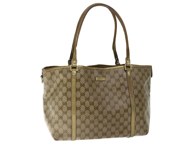 GUCCI GG crystal Tote Bag Coated Canvas Gold 197953 auth 63194 Golden Cloth  ref.1320299