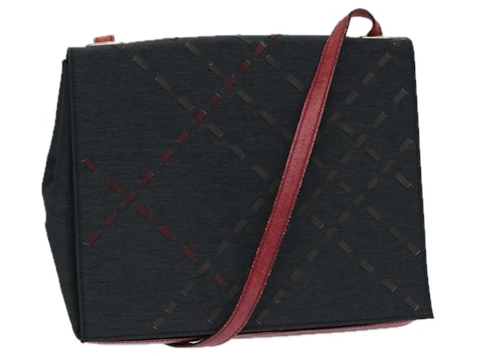 BURBERRY Shoulder Bag Canvas Black Red Auth bs12799 Cloth  ref.1320344