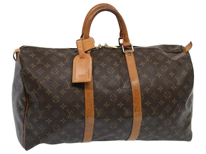 Louis Vuitton Monogram Keepall 50 Boston Bag M41426 LV Auth 68764 Cloth  ref.1320368