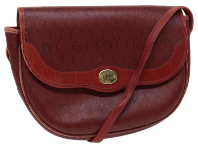 Christian Dior Honeycomb Canvas Shoulder Bag PVC Red Auth ep3831  ref.1320388