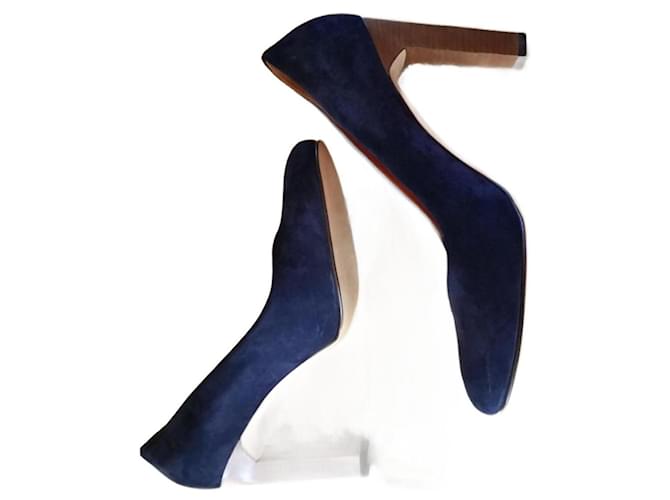 Michel Vivien High heels Marineblau Samt  ref.1320463