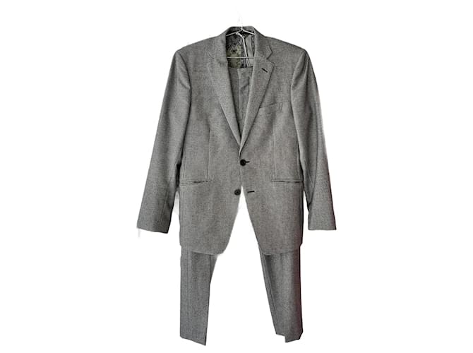 Etro Houndstooth Suit Silvery Silk  ref.1320566