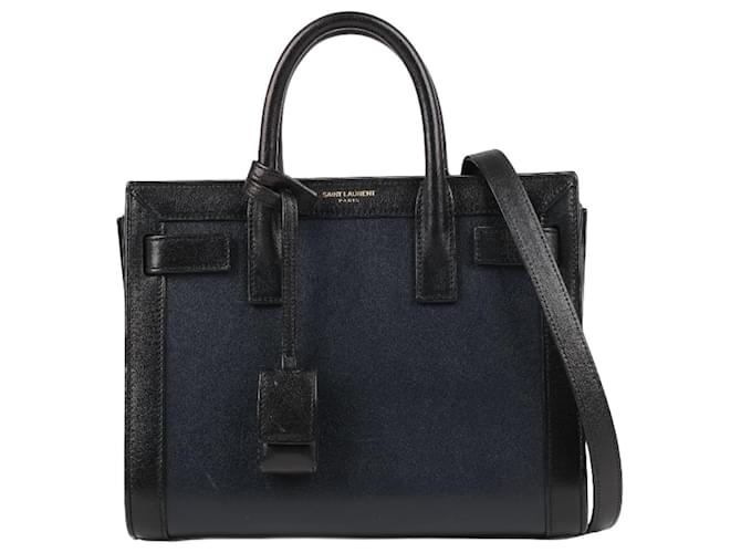 Saint Laurent Paris Sac de Jour Nano Leather 2way Handbag in Black (340778)  ref.1320587
