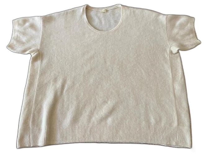 CT Plage Pullover oder Sweatshirt im Oversize-Stil mit Waschbär-Motiv in Elfenbeinfarbe, Größe 40. Creme