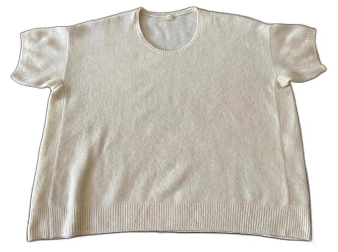 CT Plage Pullover oder Sweatshirt im Oversize-Stil mit Waschbär-Motiv in Elfenbeinfarbe, Größe 40. Creme  ref.1320608
