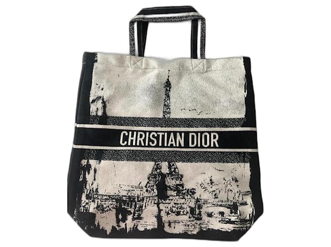 Borsa tote Dior in tela FAll 2024 New York Nero Joli