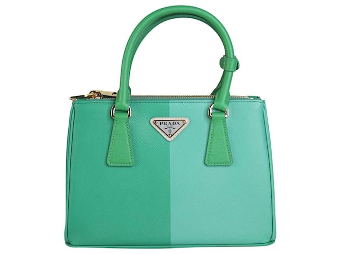 Prada Green small Galleria Saffiano special edition bag Leather  ref.1320662