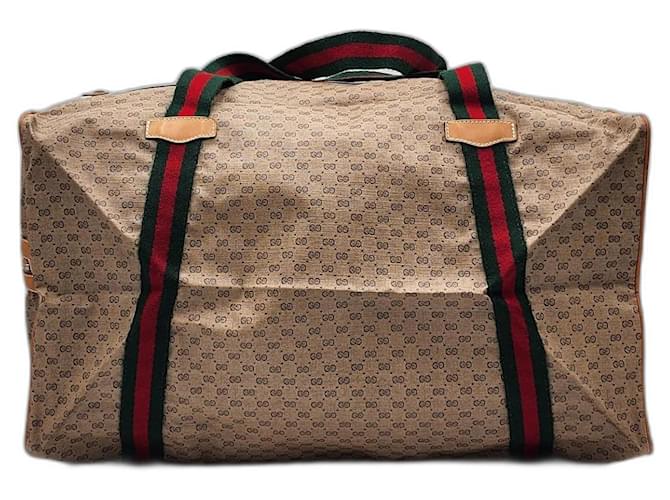 Gucci GG Ophidia Duffel Travel Boston Bag Brown Cloth  ref.1320794