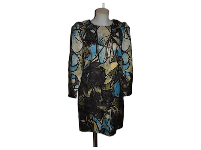 Marni Midi dress Multiple colors Silk Wool  ref.1320818
