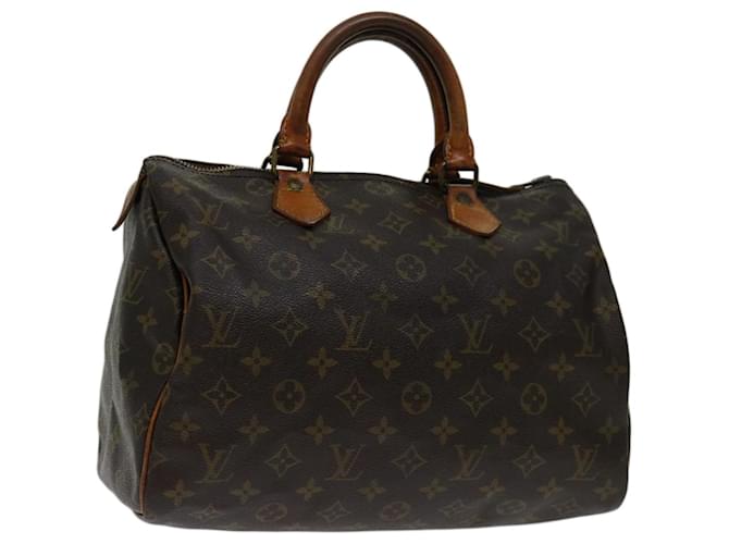 Louis Vuitton Monogram Speedy 30 Hand Bag M41526 LV Auth 69592 Cloth  ref.1320841