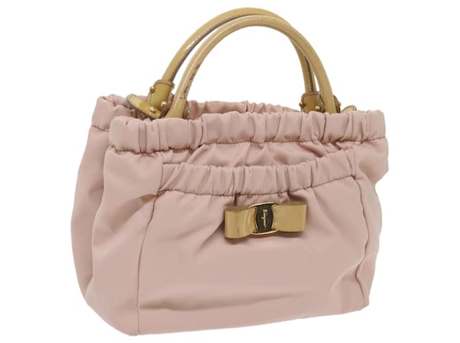 Salvatore Ferragamo Hand Bag Nylon Pink Auth bs12705  ref.1320858