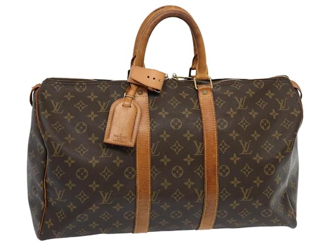 Louis Vuitton Monogram Keepall 45 Boston Bag M41428 LV Auth 67698 Cloth  ref.1320859