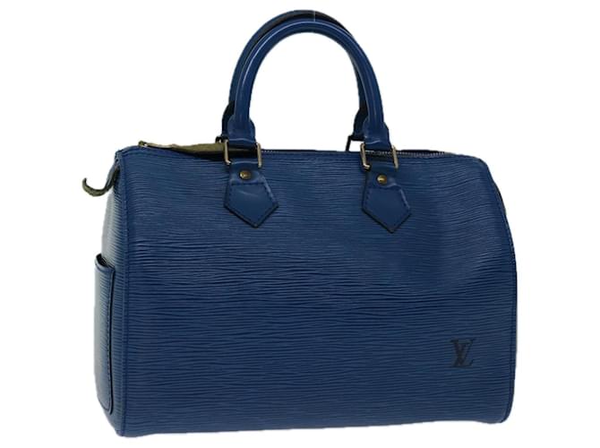 Louis Vuitton Epi Speedy 25 Hand Bag Toledo Blue M43015 LV Auth 68822 Leather  ref.1320875