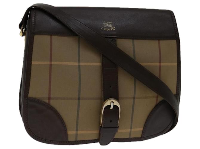 Autre Marque Burberrys Nova Check Shoulder Bag Canvas Beige Auth 69685 Cloth  ref.1320890
