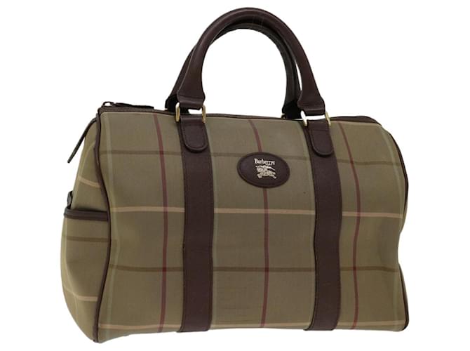 Autre Marque Burberrys Nova Check Hand Bag Canvas Beige Auth bs12789 Cloth  ref.1320943