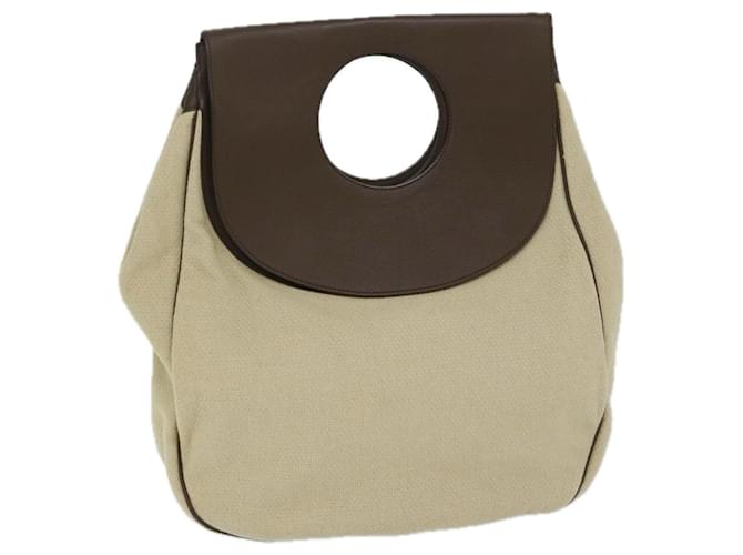 BALENCIAGA Hand Bag Canvas Beige Brown Auth bs12864 Cloth  ref.1320961