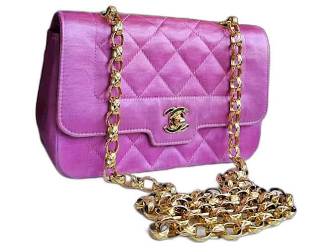 Chanel Diana Pink Silk  ref.1321067