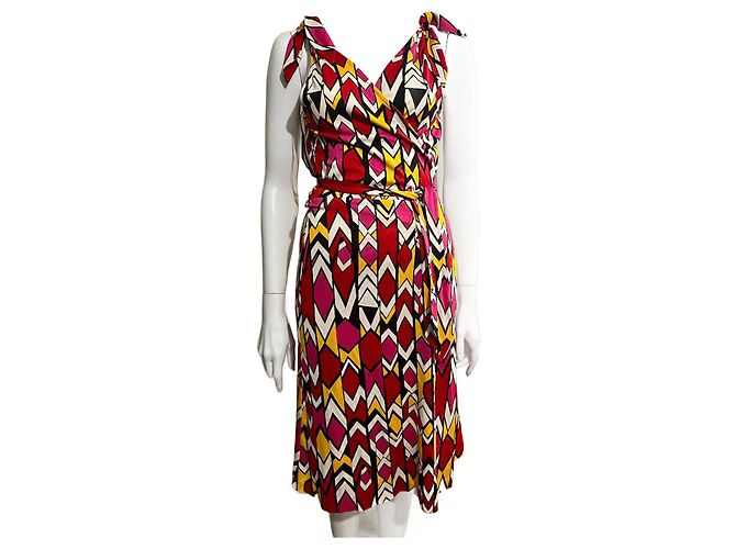 Diane Von Furstenberg Vestido envelope de seda DvF Tyler Multicor
