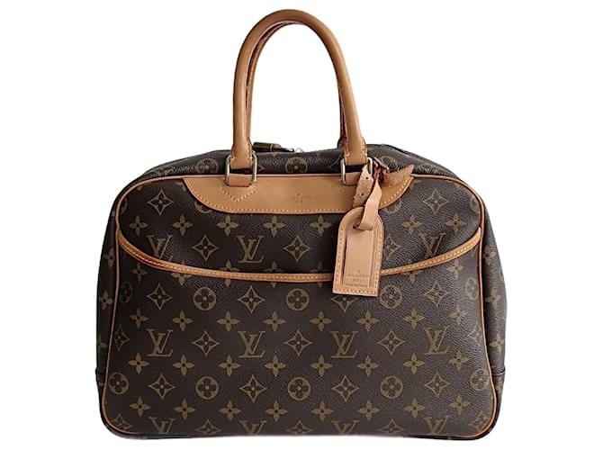 Louis Vuitton Dauville monogram handbag Brown Cloth  ref.1321073