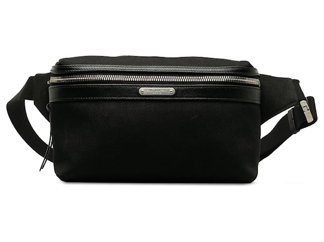 Saint Laurent Black City Belt Bag Cloth Cloth  ref.1321121