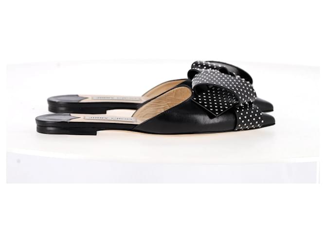 Jimmy Choo Gretchen Mules In Black Leather  ref.1321196