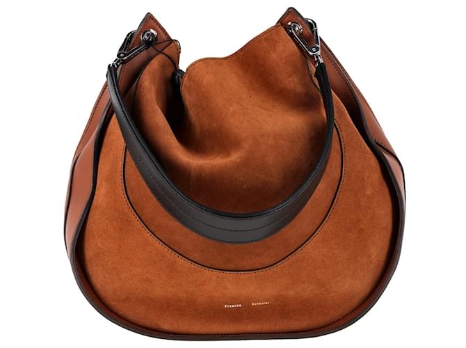 Proenza Schouler Large Arch Shoulder Bag in Brown Suede  ref.1321204