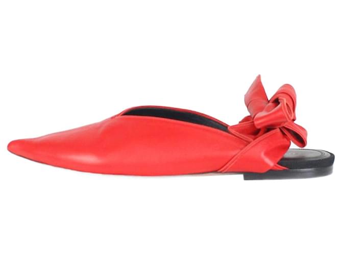 Céline Red lace-up mules - size EU 38 Leather  ref.1321218