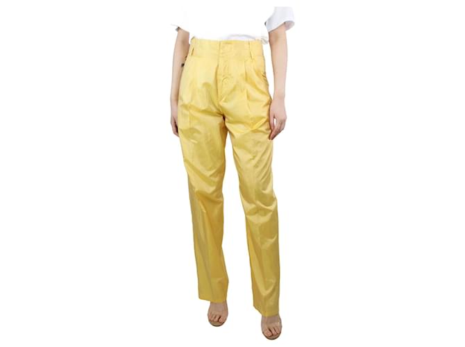 Isabel Marant Pantalon en nylon jaune - taille UK 8  ref.1321222