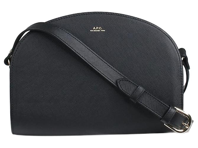 Apc Black Demi-Lune shoulder bag Leather  ref.1321242