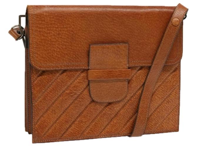 SAINT LAURENT Shoulder Bag Leather Brown Auth bs12837  ref.1321282