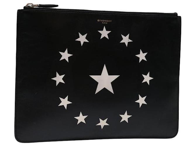 GIVENCHY Clutch Bag Couro Preto Auth bs12859  ref.1321288