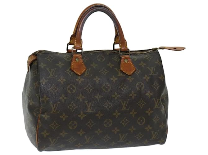 Louis Vuitton Monogram Speedy 30 Hand Bag M41526 LV Auth 69589 Cloth  ref.1321313