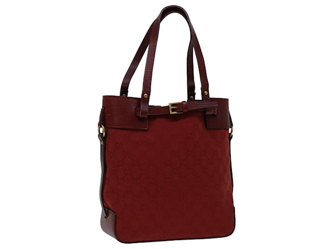 Borsa a tracolla in tela GUCCI GG Rossa 107757 Auth1046 Rosso  ref.1321352