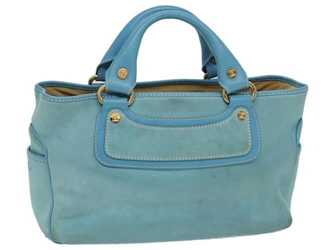 Céline CELINE Hand Bag Suede Blue Auth ep3742  ref.1321369