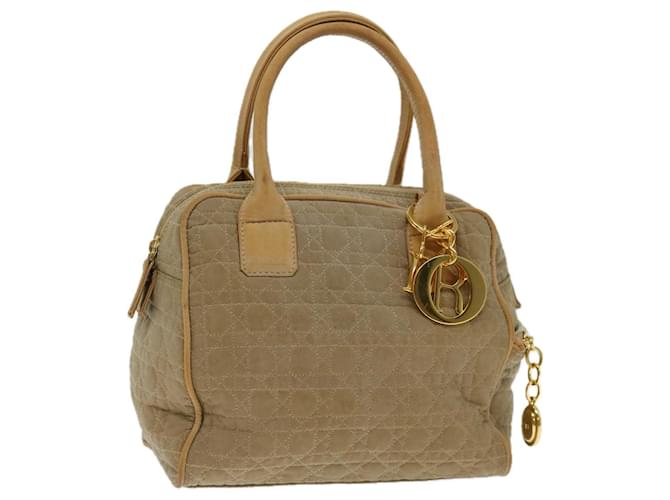 Christian Dior Canage Hand Bag Nylon Beige Auth bs12732  ref.1321384
