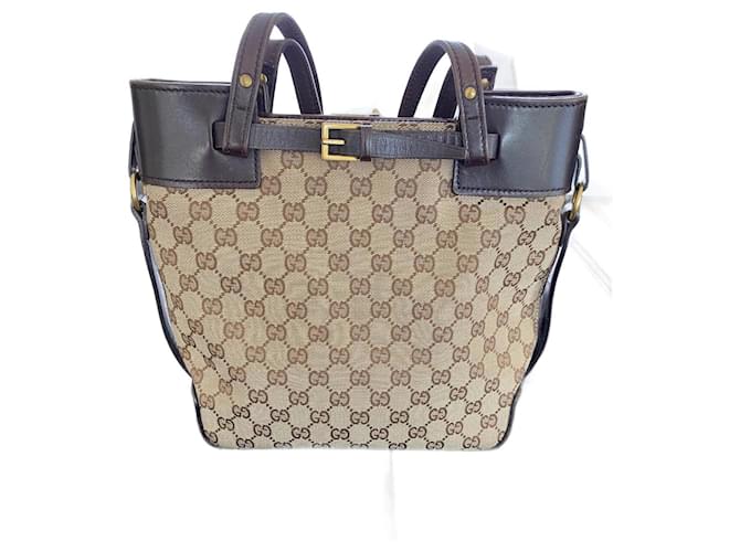 Gucci Handbags Light brown Leather Cloth  ref.1321427