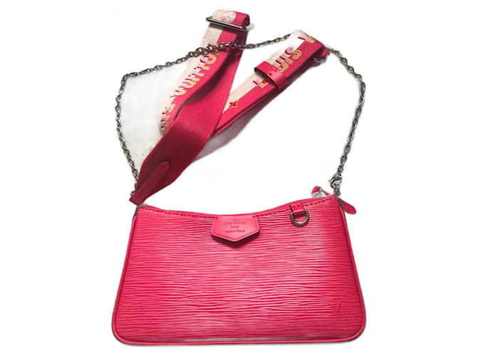 Louis Vuitton Pochette facile sur sangle Pink Leather  ref.1321429