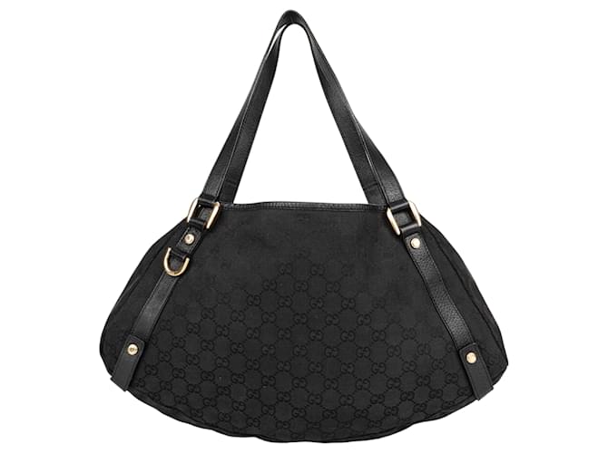 Gucci GG Monogram Abbey Shopper Bag Black Cloth  ref.1321450
