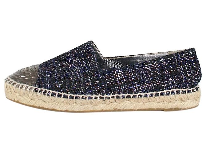Chanel Dark blue sparkly espadrilles - size EU 38