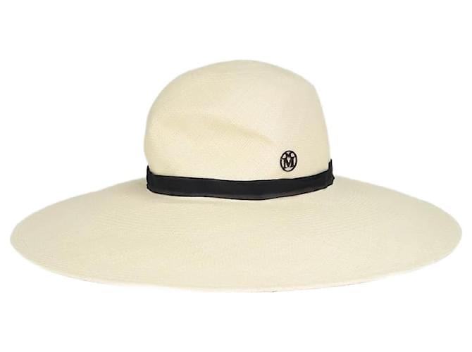 Maison Michel Cream Blanche hat - size S  ref.1321486