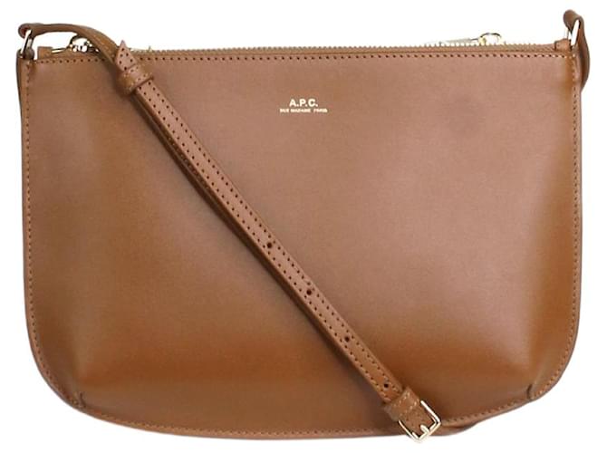 Apc Brown Sac Sarah crossbody bag Leather  ref.1321487