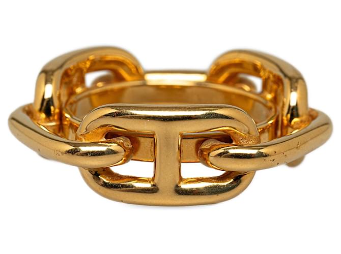 Ring Hermès Bague Foulard Régate Or Métal Plaqué or Doré  ref.1321500